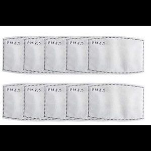 PM2.5 Five Layers Face Mask Filter 10Pcs